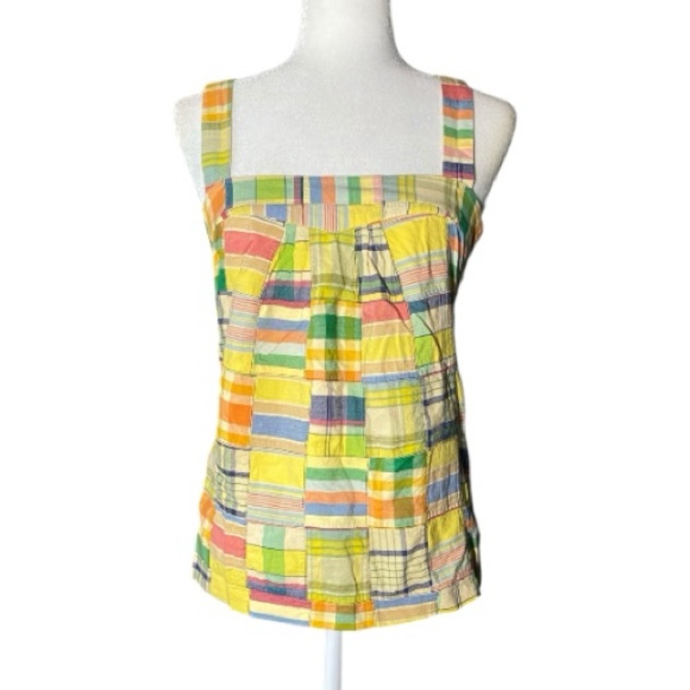 J. Crew Multicolor Plaid Tank Top - Picture 1 of 11